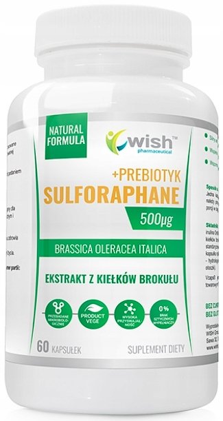 TOMASZ KACZMARCZYK WISH GROUP Wish Sulforaphane 500 g Ekstrakt Z Kiełków Brokułu 60 kapsułek