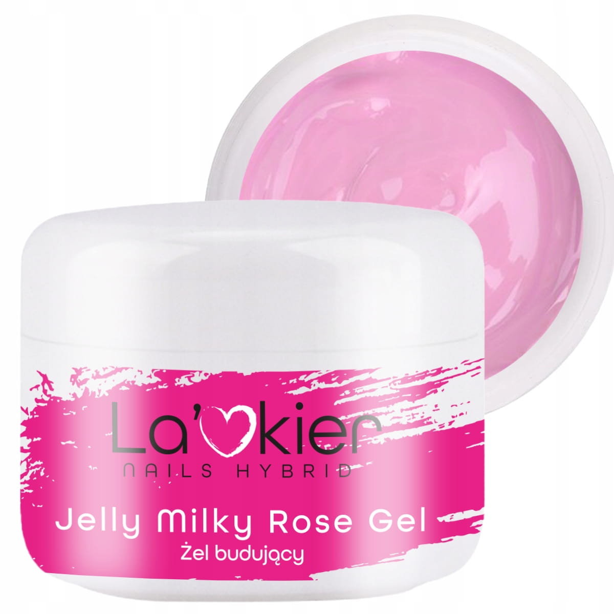 La'kier, Żel budujący do paznokci Jelly Milky Rose, 50 g