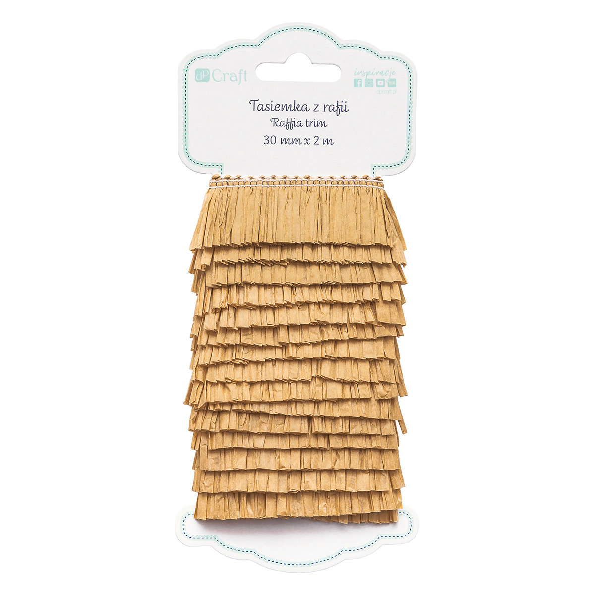 Tasiemka Z Rafii 30 Mm X 2M Naturana Dpcraft