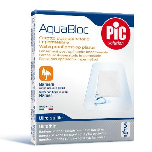 SIROWA PIC AquaBloc pooperacyjny plaster antybakteryjny 10 x 8 cm x 5 szt sterylny wodoodporny |  OD 199 PLN!