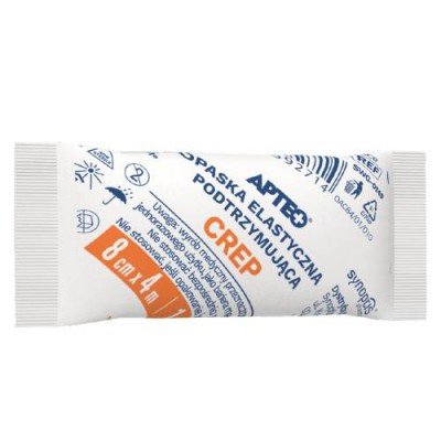 SYNOPTIS PHARMA APTEO Opaska elastyczna - podtrzymująca - Crep 8cm x 4m, 1 sztuka