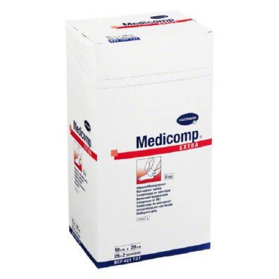 Hartmann Kompresy MEDICOMP EXTRA jałowe 6warstwe, 10x20cm, 50szt.