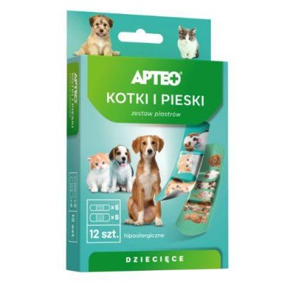 Apteo Apteo plastry dla dzieci kotki i pieski 10 sztuk 9091307