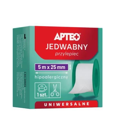 APTEO Przylepiec Jedwabny 5mx2,5cm, 1 sztuka