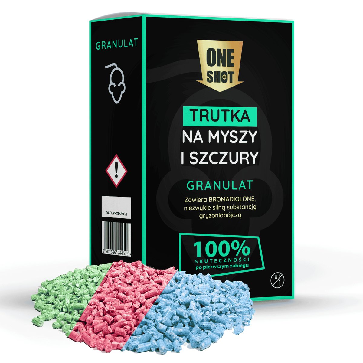 Trutka Na Myszy I Szczury Granulat Bromadiolon One Shot 1 Kg
