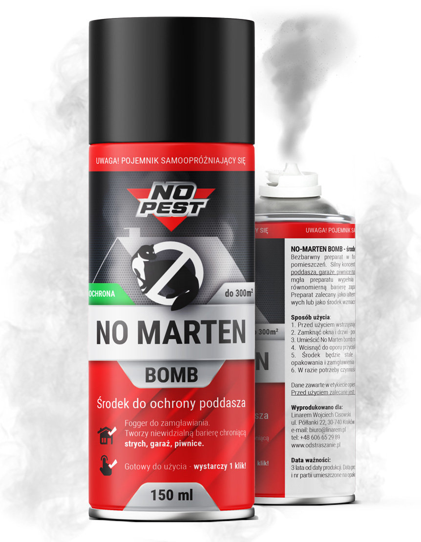NO-PEST Bomba na kuny do domu na strych, poddasze fogger NO MARTEN Bomb