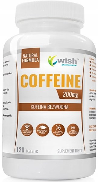 Wish, Coffeine 200 Mg Kofeina Pamięć, 120 Tab.