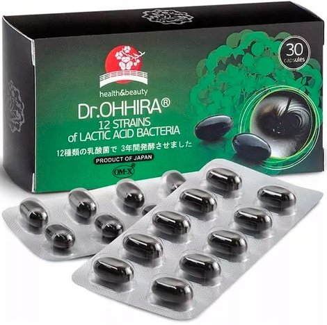 TRAVEL CARE Dr.OHHIRA OMX 12 szczepów bakterii Kwasu mlekowego, 30 kaps.