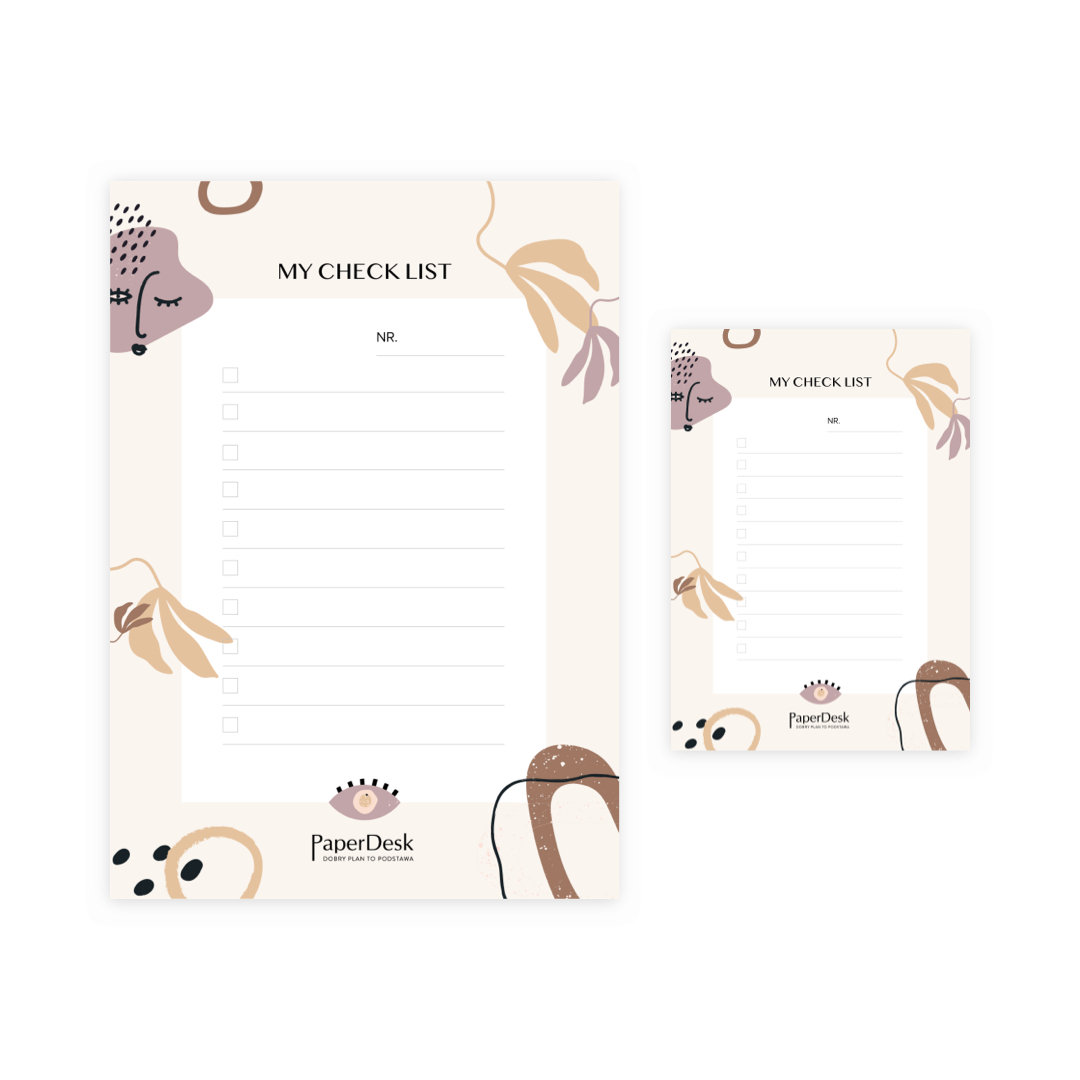 Tygodniowy Planner A6 Z Abstrakcyjnym Motywem Odette