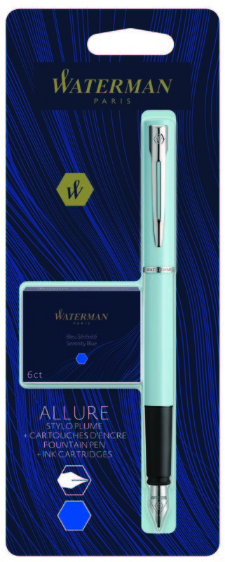 Waterman Pióro wieczne F) + 6 nabojów Floryda ALLURE PASTEL MIX KOLORÓW 2135215 blister 2135215