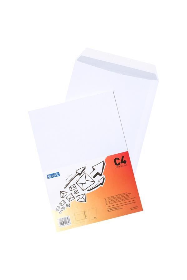 Koperta Biała Bantex C4 hk folia 50szt.400089461 [25 szt.]