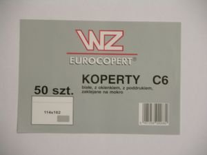 WZ Eurocopert Eurocopert KOPERTA C-6 BIAŁA SK O P 50SZ C6BISPF50