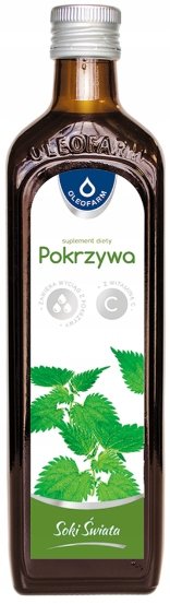 OLEOFARM Sok z pokrzywy z witaminą C, 490ml	 - >>> DARMOWA od 99zł 