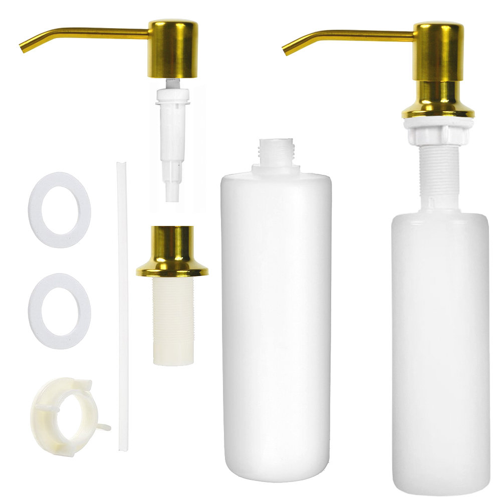 Dozownik Nablatowy Na Mydło Płyn Do Naczyń 350Ml Złoty