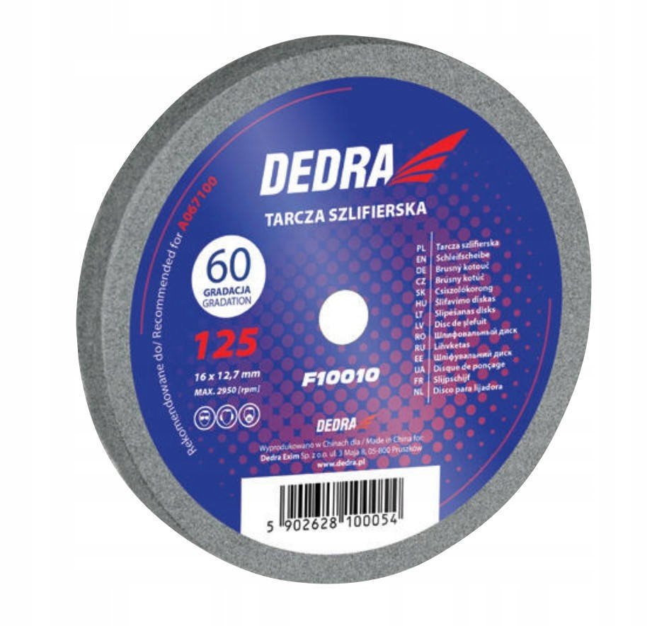 Dedra Tarcza szlifierska 125x16x12,7mm gradiacja 60 F10010