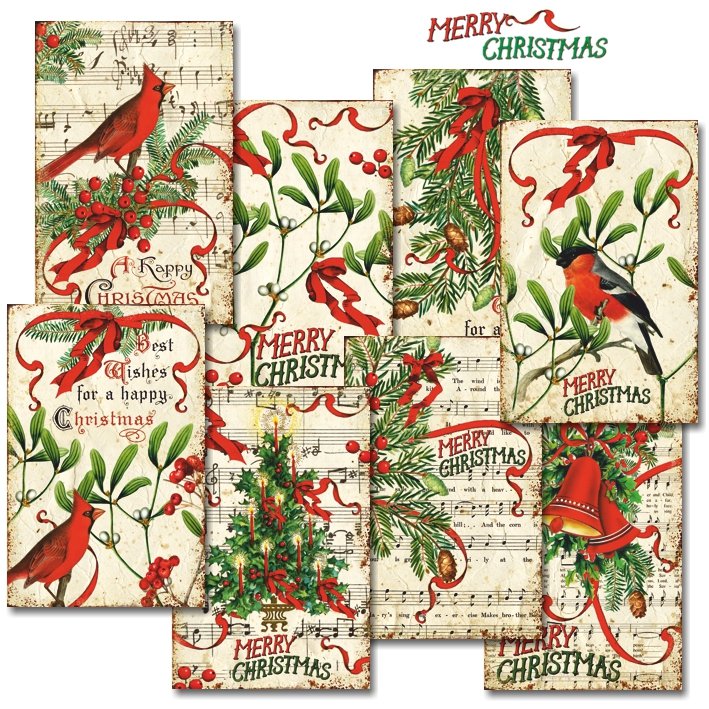 Papiery Do Scrapbookingu - Zestaw M112 Wesołych Świąt Boże Narodzenie
