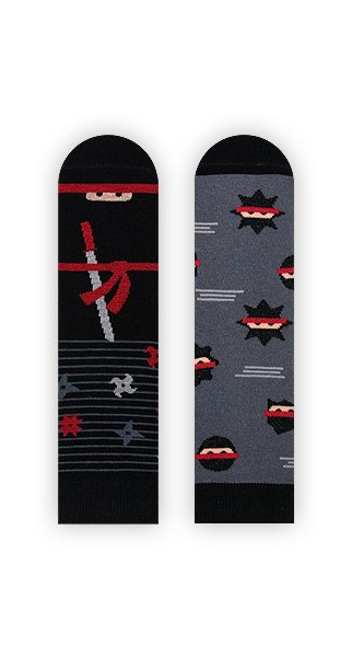 Zabawne Skarpetki Dla Ninja -  Foot Fighter Kids - 23-26