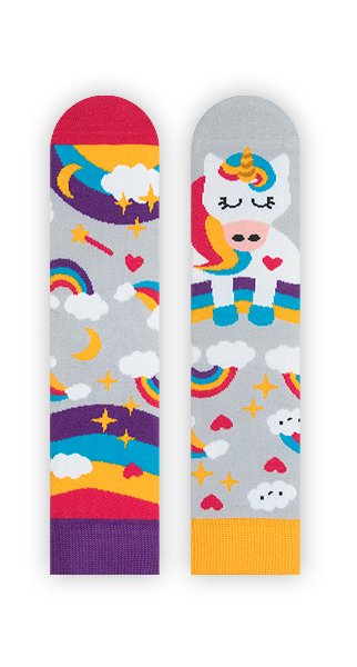 Zabawne Skarpetki Z Jednorożcem - Happy Unicorn Kids - 31-35