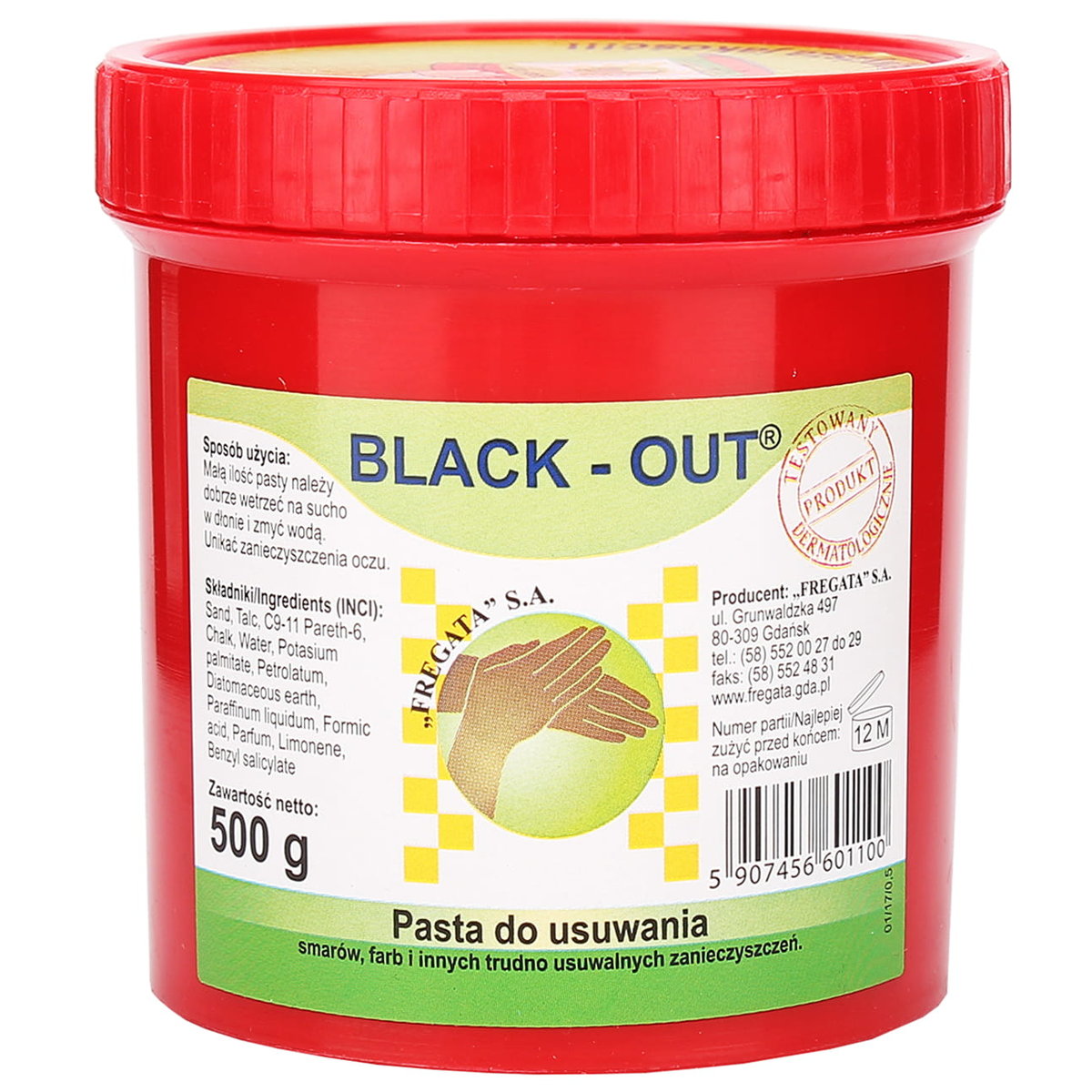FREGATA Pasta do mycia rąk Black-Out 500g