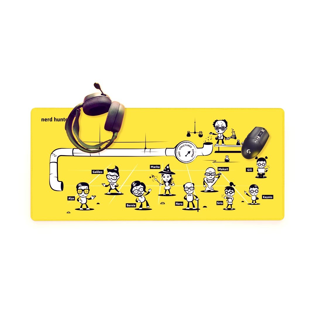 Gamingowa Podkładka Pod Myszkę - Live Like A True Nerdosian