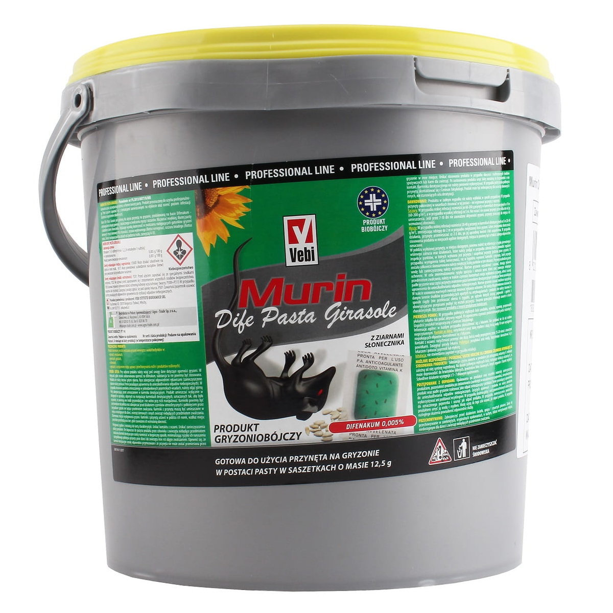 Murin Dife Pasta Girasole Gotowa Do Użycia Pasta Difenakum Na Szczury I Myszy 5 Kg