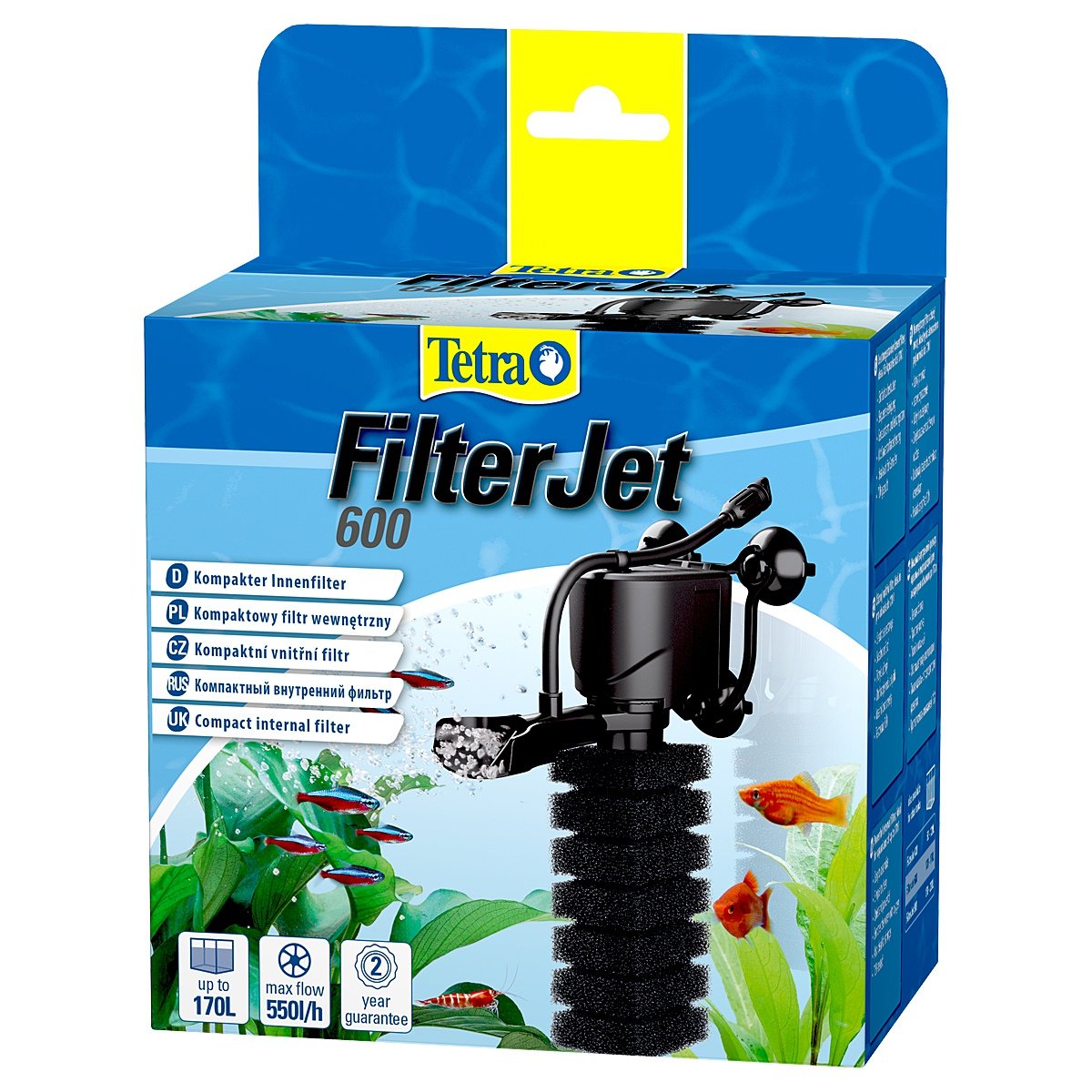TetraTec FilterJet 600 filtr wewnętrzny do akwarium do 170 l