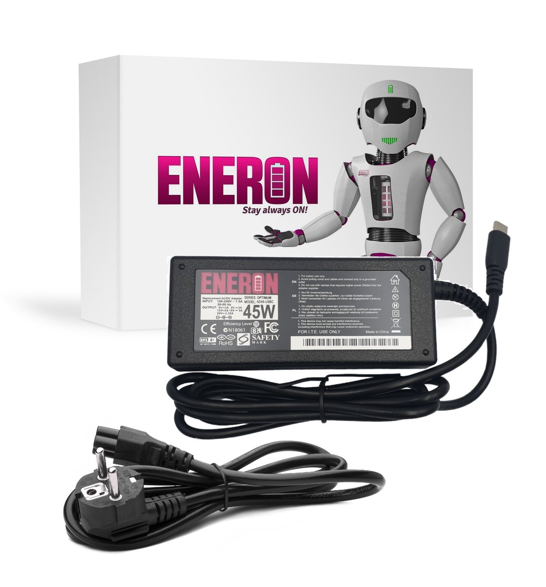 Zasilacz Ładowarka Do Laptopa 45W Usb-C + Kabel