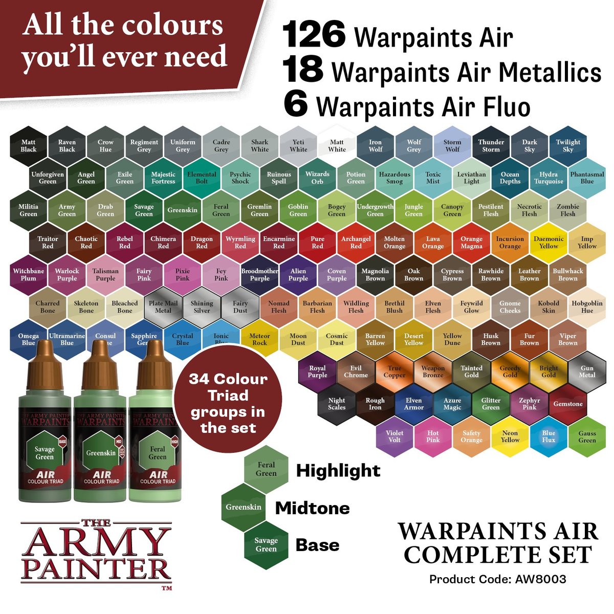 Army Painter: Warpaints - Air Complete Paint Set