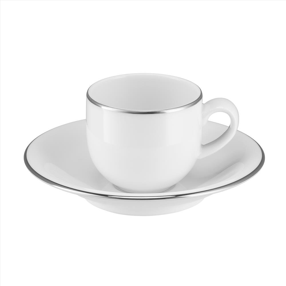 Filiżanka 100 Ml Porcelanowa Ze Spodkiem Plus Platin Villa Italia