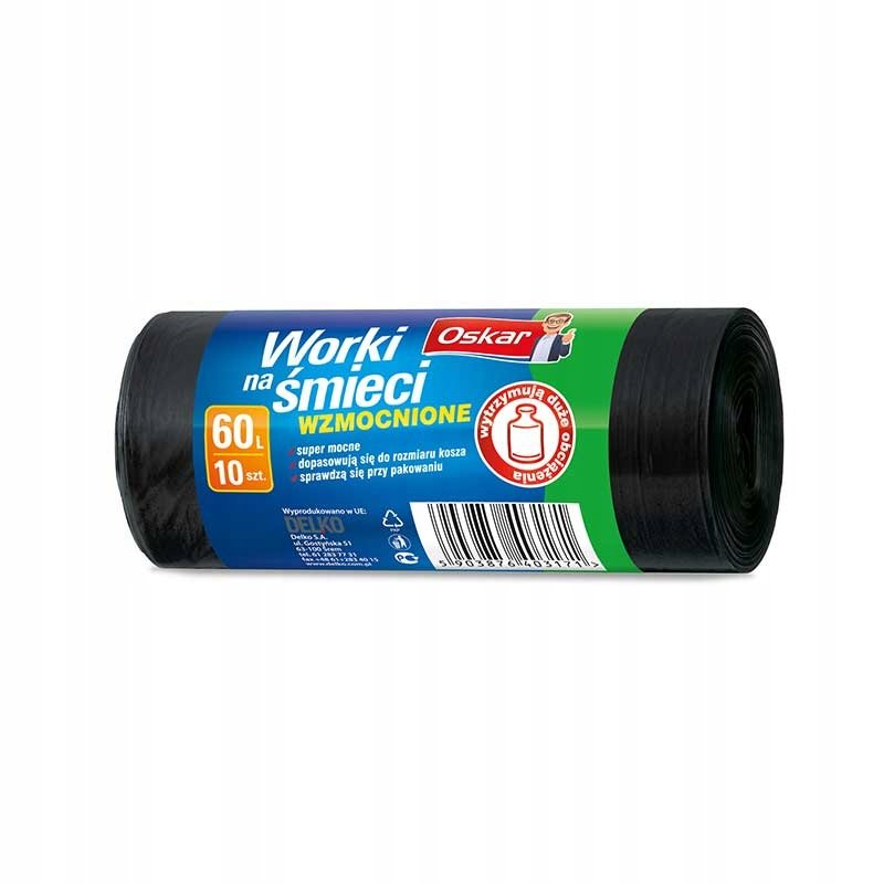 Oskar Delko Worki na śmieci wzmocnione LD 60L 10szt  27139