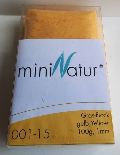 MiniNatur Trawa elektrostatyczna - Żółta 100 g, 1 mm