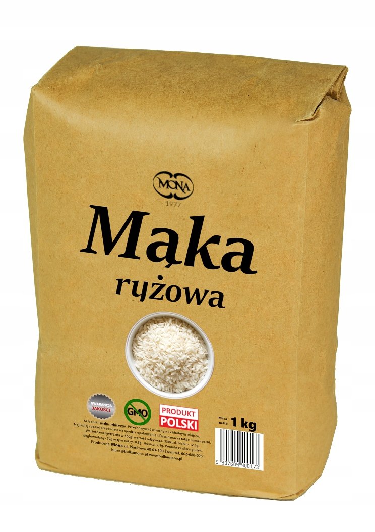 Mąka Ryżowa Premium 5 Kg Mona Naturalna Zdrowa