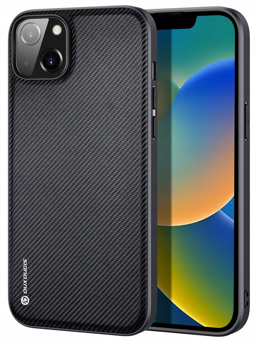 Dux Ducis Fino etui pokrowiec pokryty nylonowym materiałem iPhone 14 Plus czarny