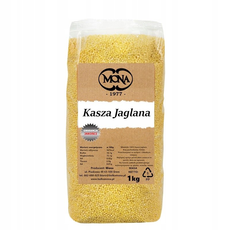 Kasza Jaglana Mona 1Kg Polska, Premium