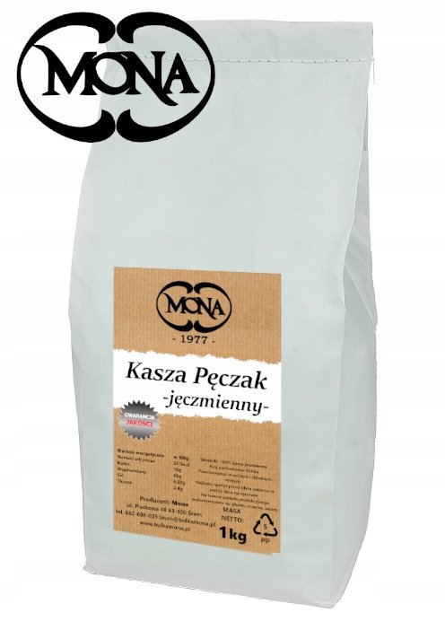 Kasza Jęczmienna Pęczak Mona 5Kg Polska, Atest