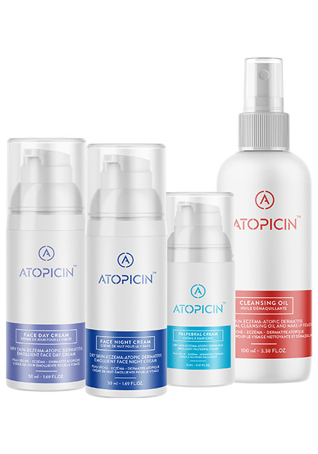 Atopicin, Zestaw Do Twarzy Do Skóry Atopowej, 4 szt.