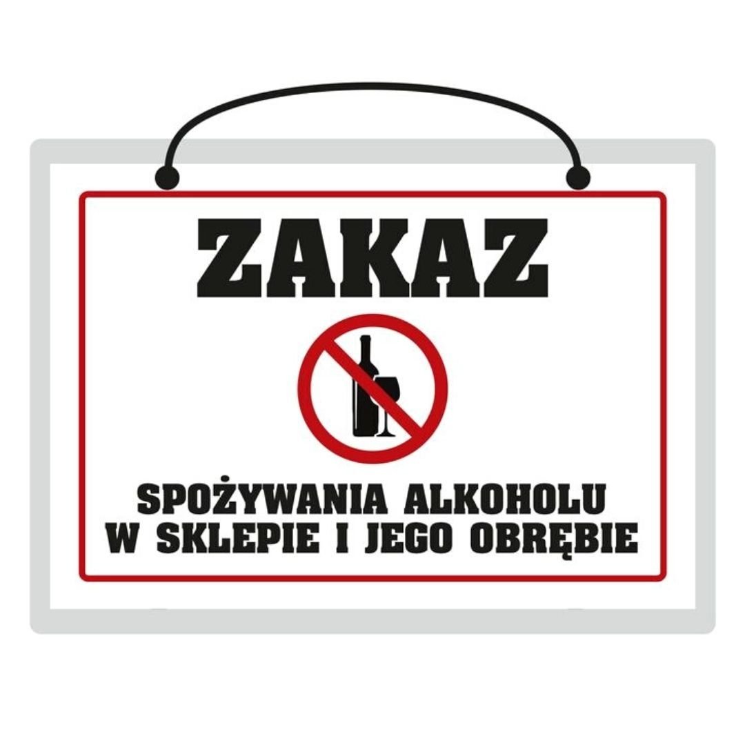 Tablica laminowana A5 - zakaz spożywania alkoholu
