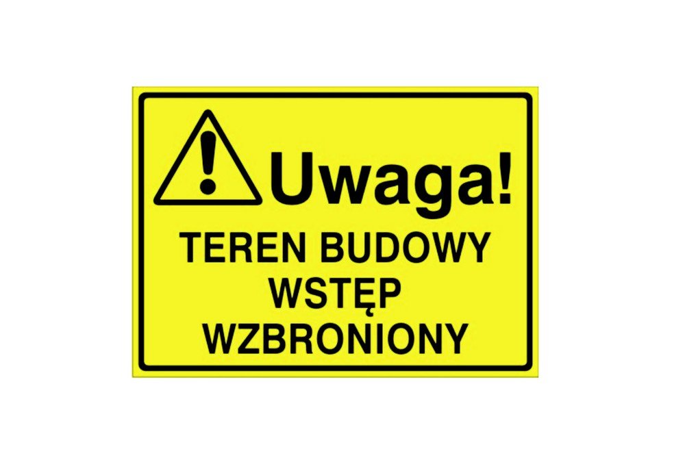 Tablica 400x195 Teren budowy - wstęp wzbroniony