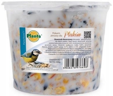 Zimowy Pokarm Dla Ptaków Dzwonek Tłuszczowy 400 G