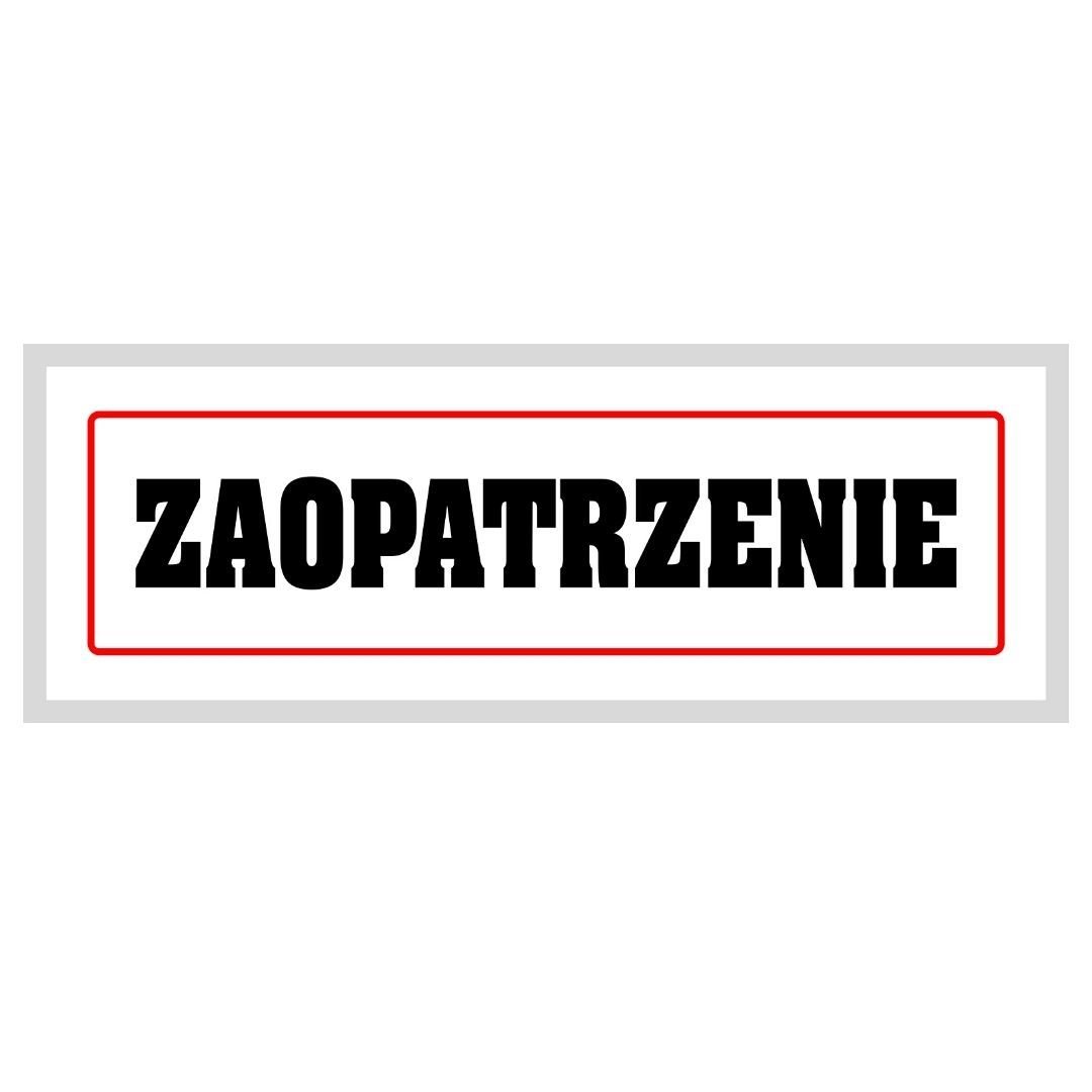 Tablica laminowana A4/2 zaopatrzenie