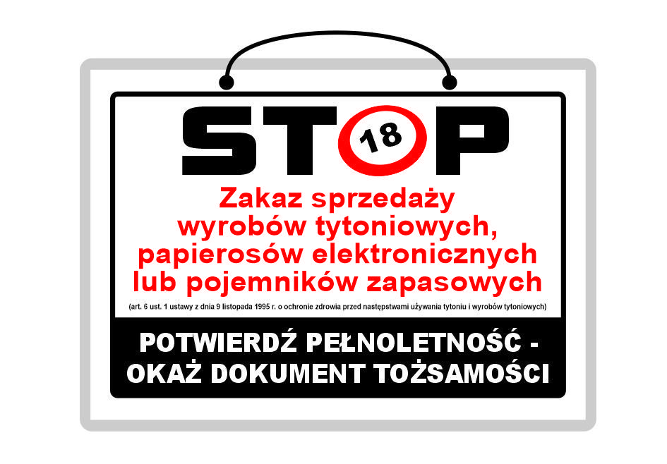 Tablica laminowana A4 - STOP zakaz sprzedaży wyr. tyt. (z ust.)