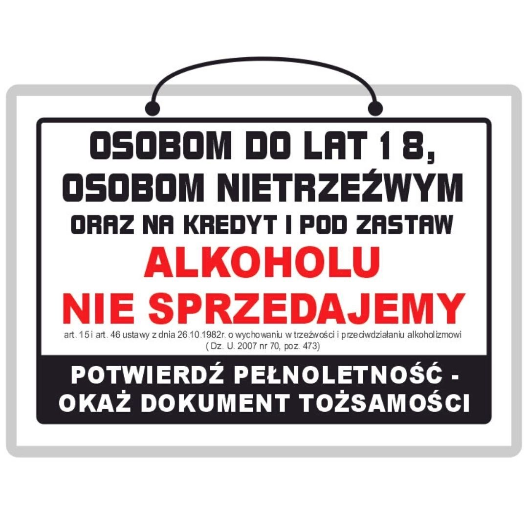 Tablica laminowana A4 - os. do lat 18 alk. nie sprzedajemy