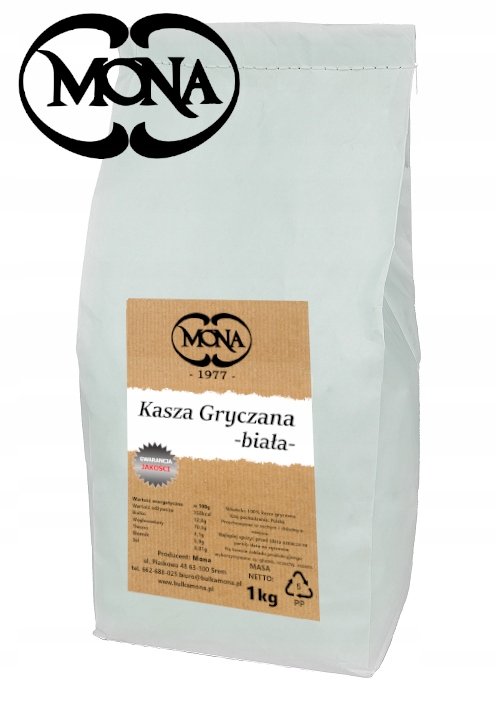Kasza Gryczana Biała, Niepalona Mona 5Kg Polska