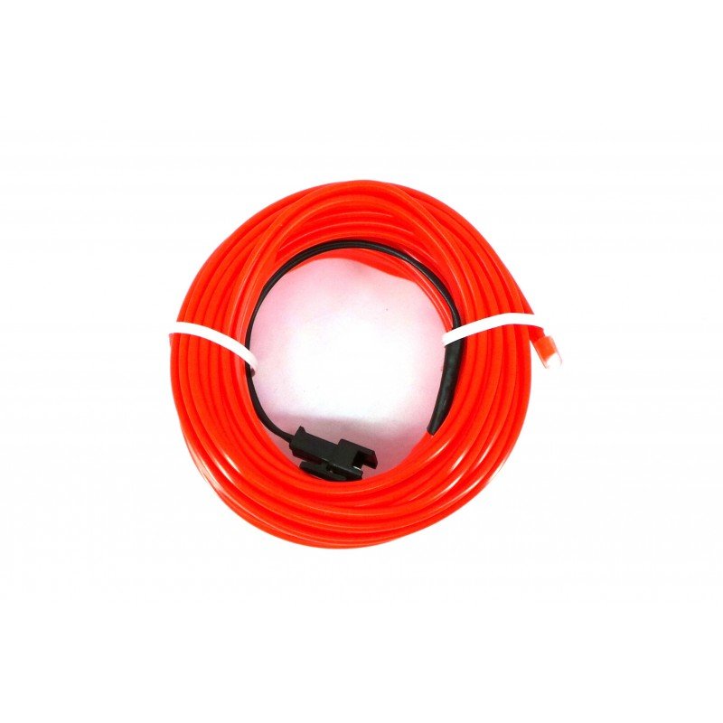 Światłowód El Wire Ambient Taśma Led 1M 12V Czerwony