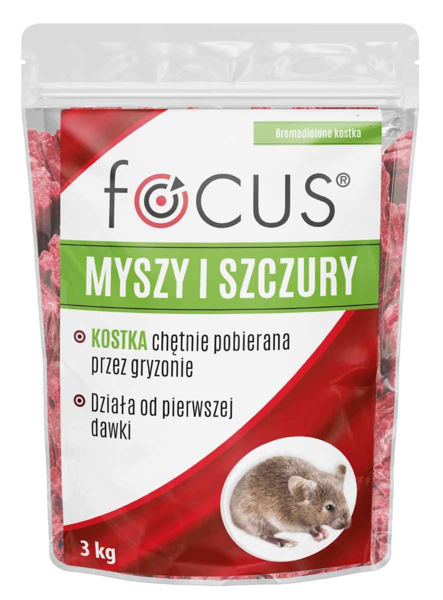 Trutka Na Myszy Szczury Focus Kostki 3Kg