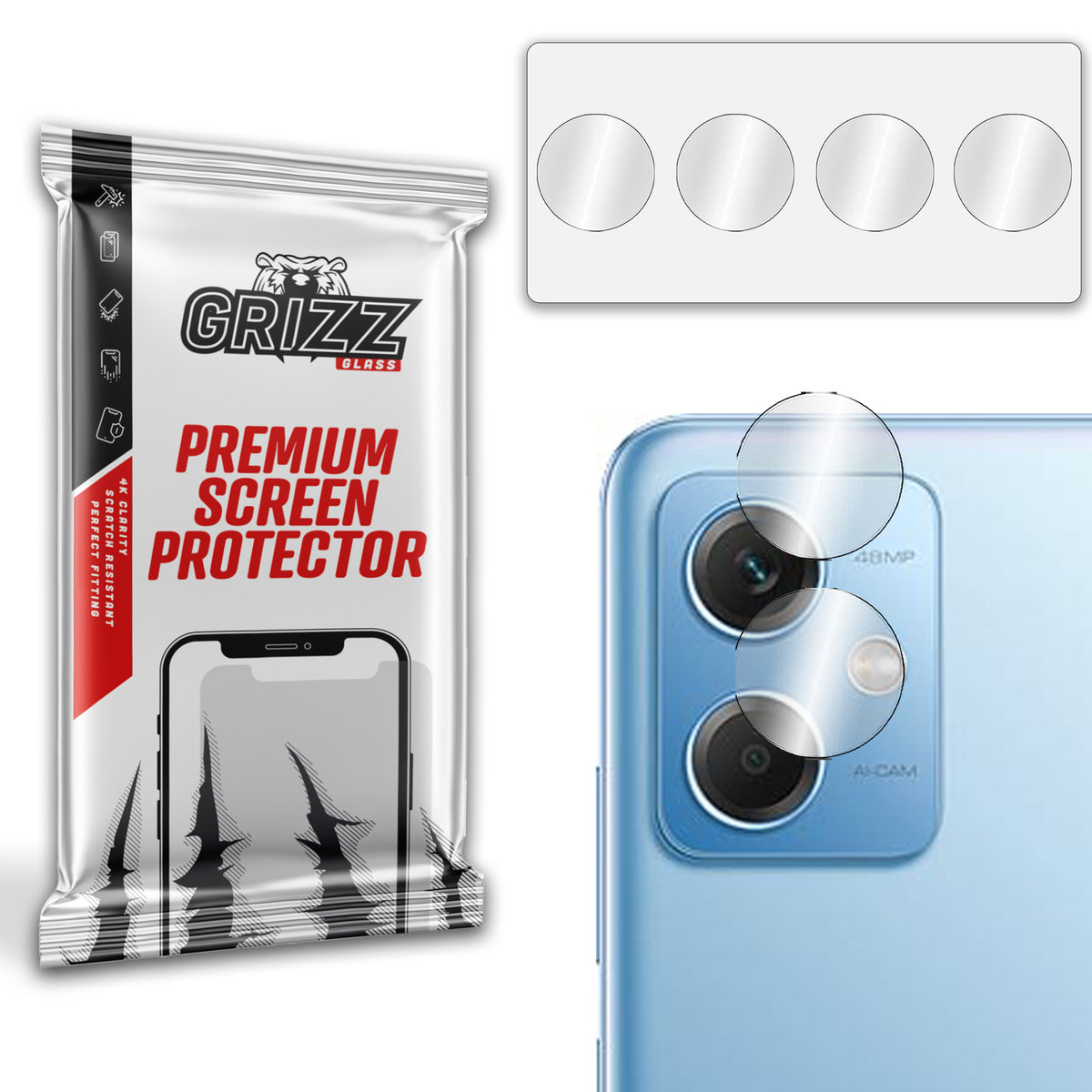 Grizzglass Hybridglass Camera Szkło Hybrydowe Na Obiektyw Do Xiaomi Redmi Note 12