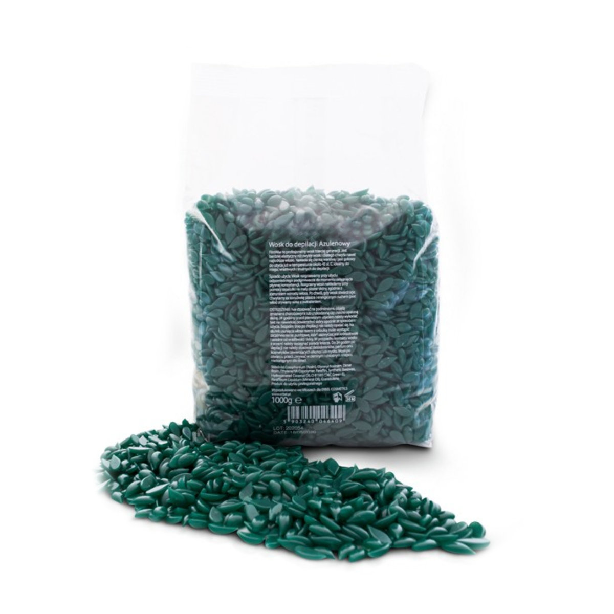 ERBEL Wosk Brazylijski twardy do depilacji Azulenowy 1kg