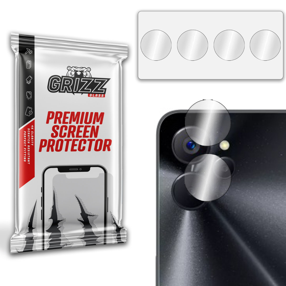 Grizzglass Hybridglass Camera Szkło Hybrydowe Na Obiektyw Do Realme 10 5G