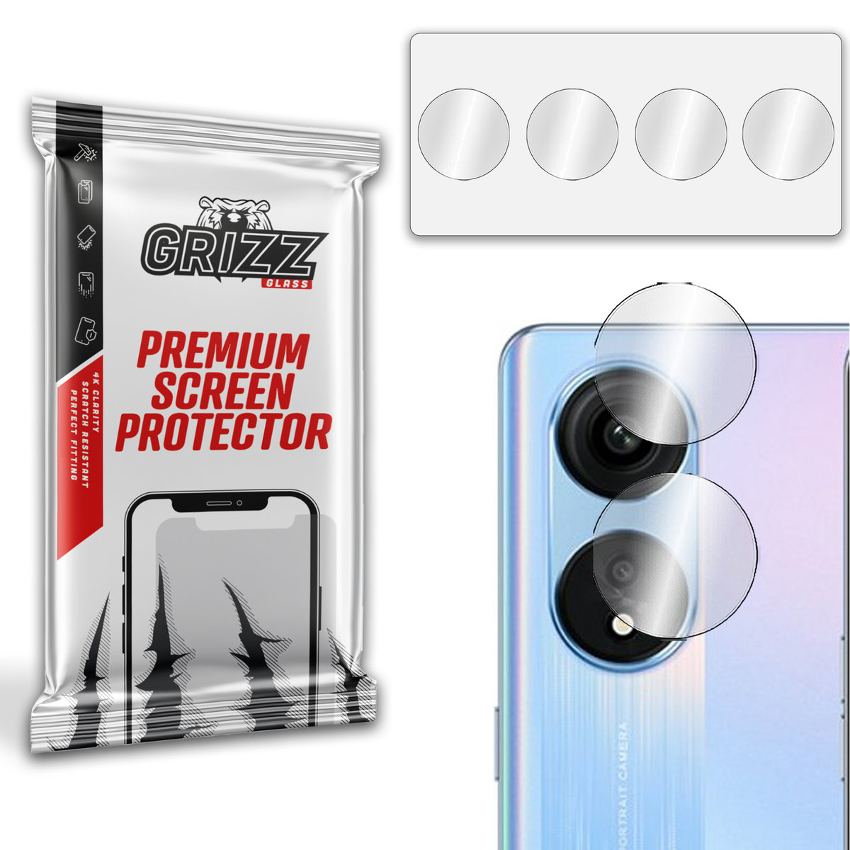 Grizzglass Hybridglass Camera Szkło Hybrydowe Na Obiektyw Do Oppo A1 Pro