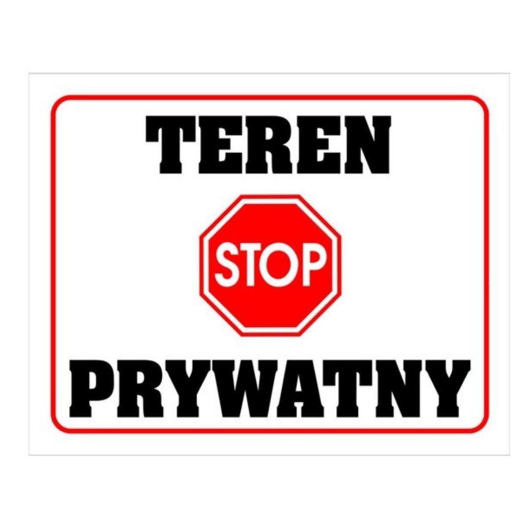 Tablica PVC 300x240 Teren prywatny